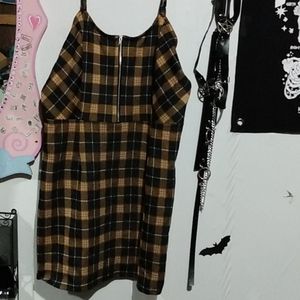 no boundaries black and orange plaid dress size xl